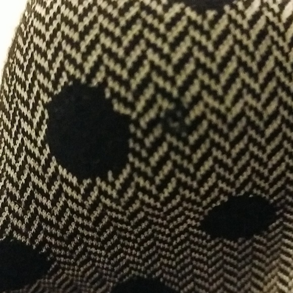 Talbots Gray dress with black polka dots; Size M - Picture 4 of 4